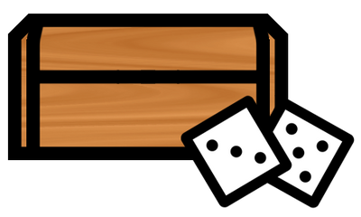 Graphic of a Shut the Box game by Velocity Promotions box with two dice