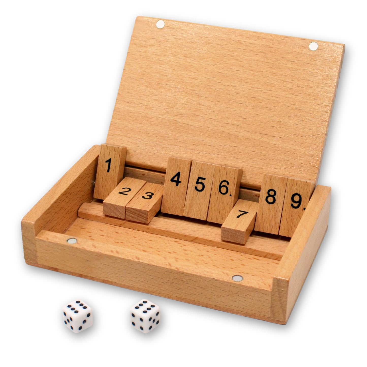 Custom Shut The Box Wooden Dice Game Engraved by Velocity Promotions